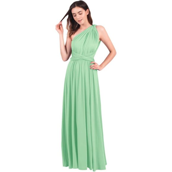 Women Convertible Infinity Dress Multi-Way Maxi Formal Bridesmaid Gown - Picture 5 of 5